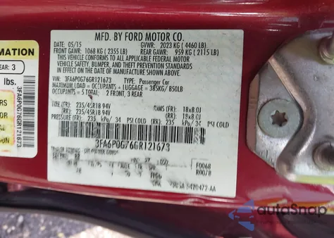 2016 Ford Fusion S from USA, damaged, VIN 3FA6P0G76GR121673